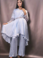 Hand Embellished Powder Blue Outfit