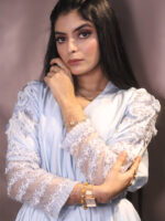 Hand Embellished Powder Blue Outfit