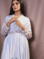 Hand Embellished Powder Blue Outfit
